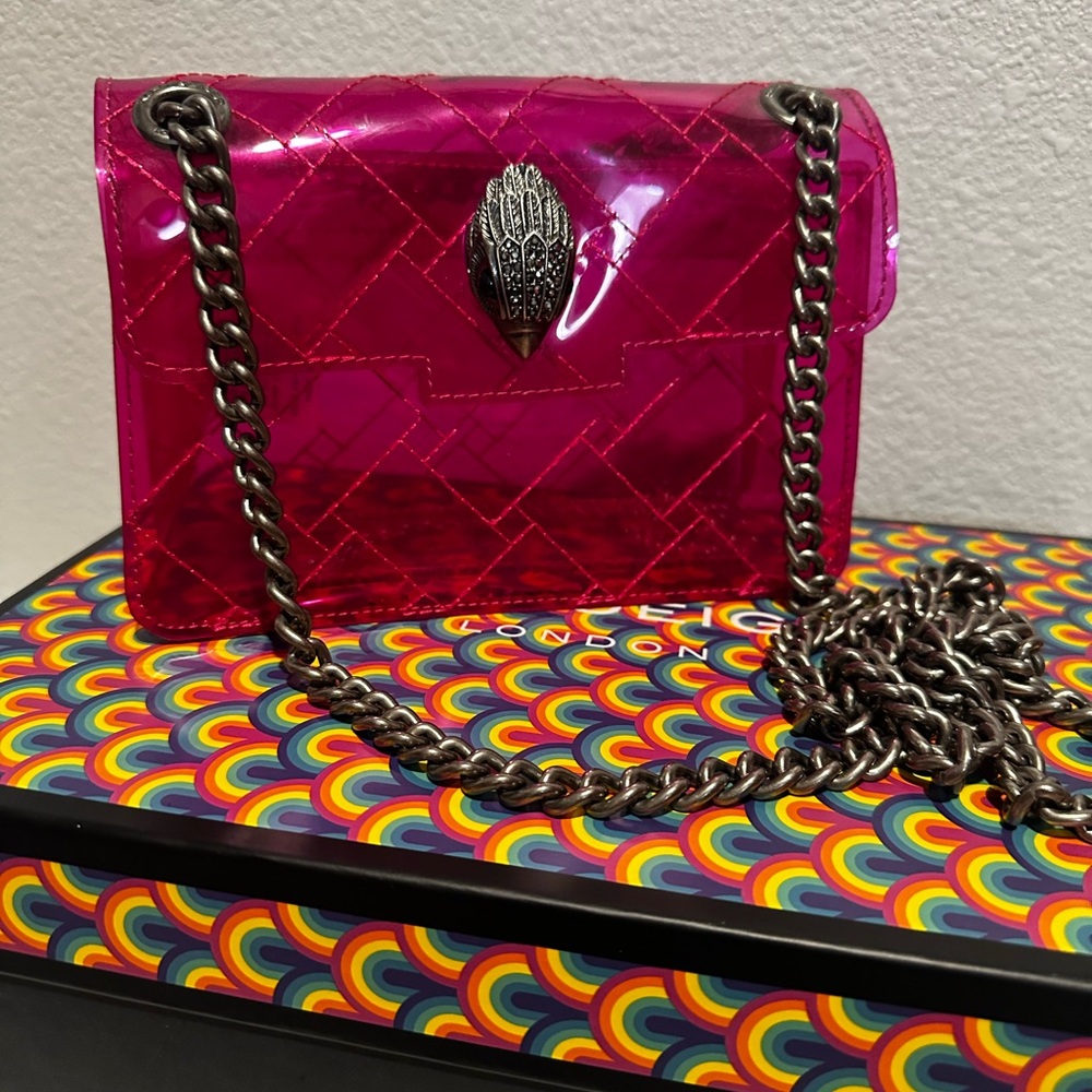 Kurt Geiger Fuchsia Quilted Crossbody Bag
